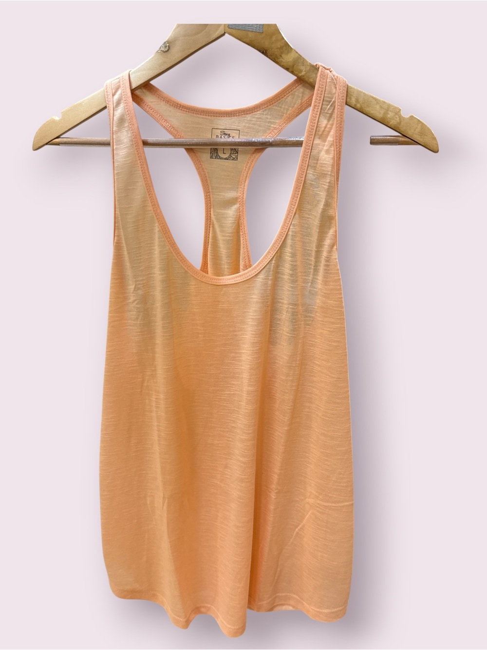 Sexy Basics Wmn's Sz L Peach Racer Back Athletic Tank Top "New"